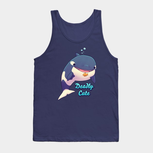 Deadly Cute Orca // Kawaii Whale, Sea Life, Animals Tank Top by Geekydog